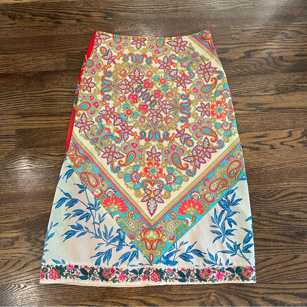 FREE PEOPLE Paisley Floral Bandana Print Double Sided Skirt
